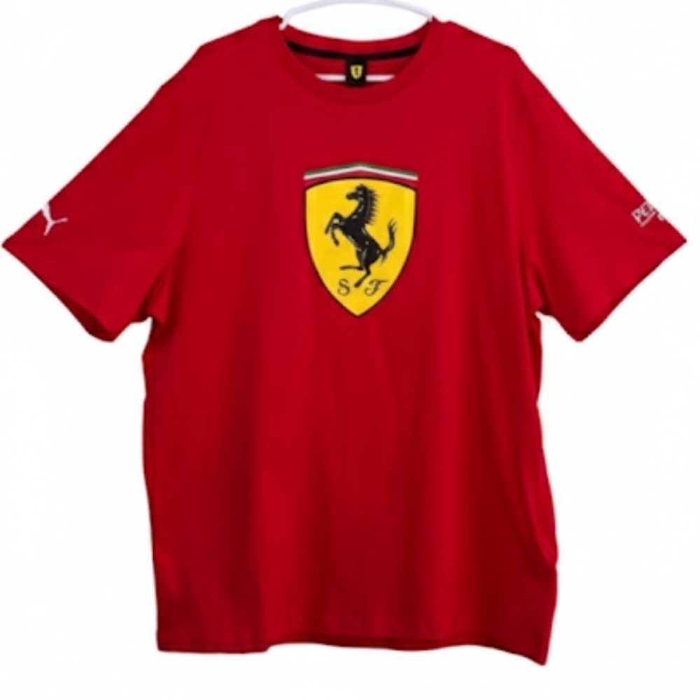 Ferrari Puma Men’s XL Red T-Shirt Scuderia Racing Team Logo New With Tags!